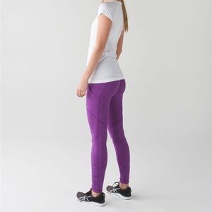 Lululemon speed tights IV women’s 6 six rulu purple EUC ruched